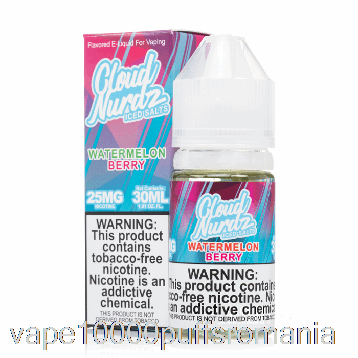Vape Romania Iced Pepene Verde - Cloud Nurdz Sare - 30ml 50mg